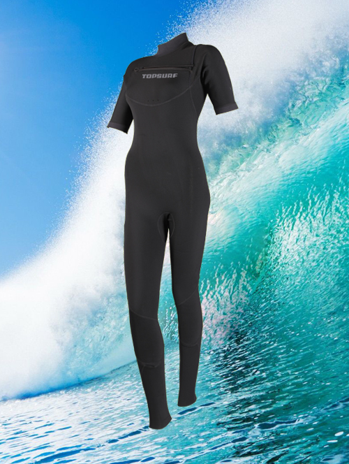 Chest zipper wetsuit with short arm